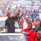 Bobi Wine at a rally in Kabale