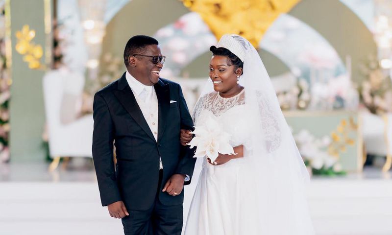 Mao and Beatrice exchanged marital vows at St. Joseph's Catholic Cathedral in Gulu