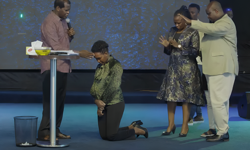 Pastor Kayanja prays for Minister Phiona Nyamutoro