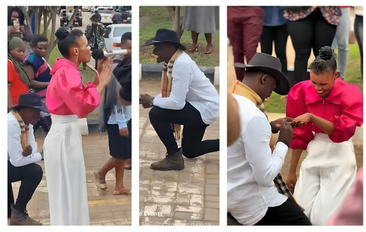 Pastor Onesmus popped the question to his girl friend while she preached on the street