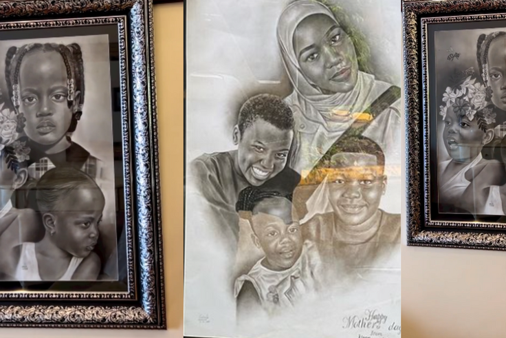 TV host Faridah Nakazibwe mounts art piece of adorable new addition to her family/Instagram