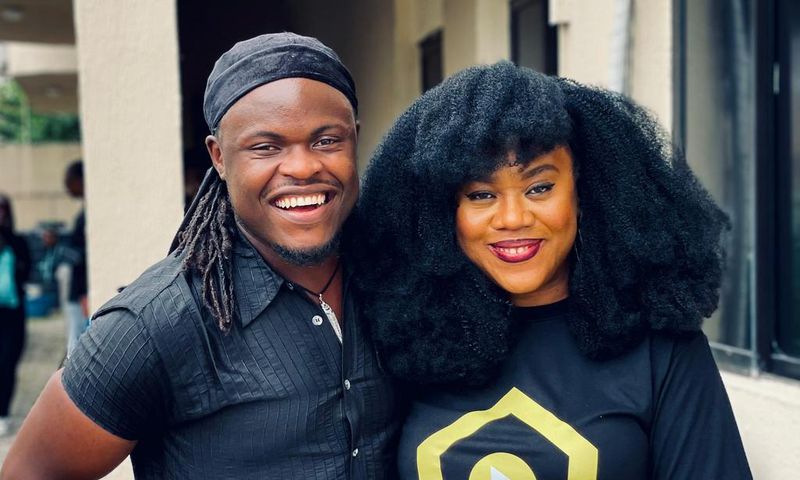 Valentino Kabenge was thrilled to finally meet his childhood role modal, Nollywood actress Stella Damasus.
