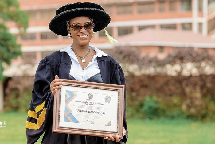 Juliana received a Certificate in Music from the Mariam Ndagire Film and Performing Arts Centre (MNFPAC).