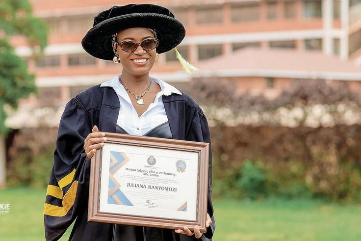 Juliana received a Certificate in Music from the Mariam Ndagire Film and Performing Arts Centre (MNFPAC).