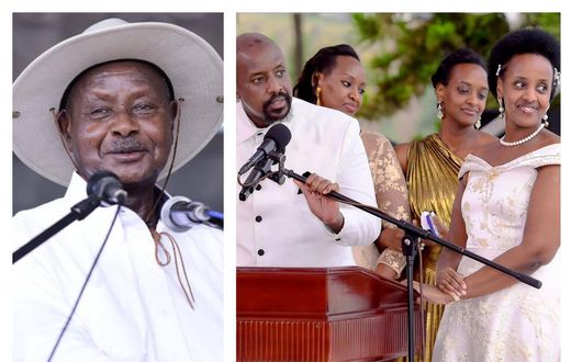 President Yoweri Museveni and his children