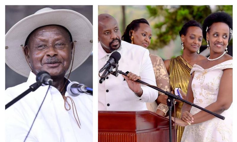 President Yoweri Museveni and his children