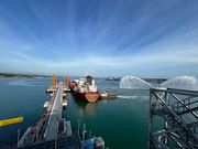 The shipping docking in Mombasa
