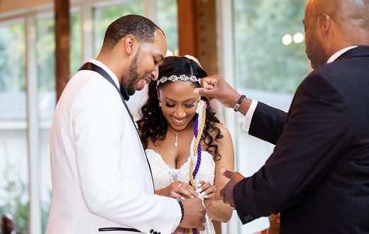 Black couple on wedding day [Bridal Guide]