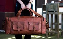 It is sophisticated and super cool leather for the refined travelers you two are