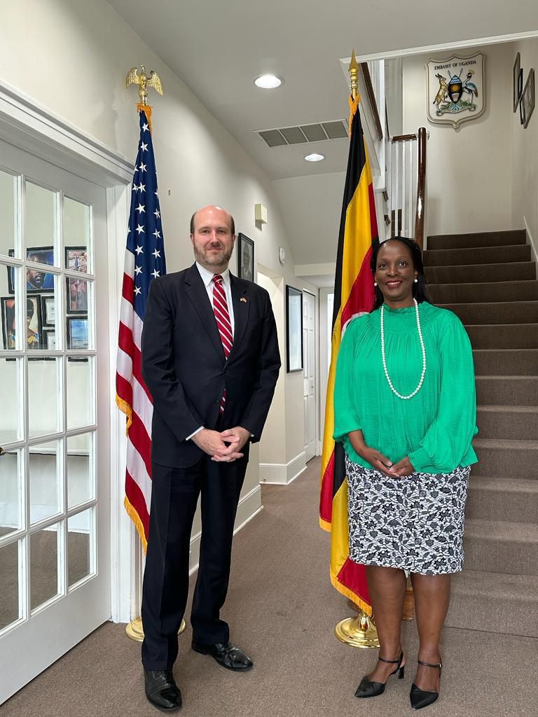 Popp held a meeting with the Ugandan Ambassador to the US, HE Robbie Kakonge