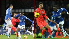 Abdoulaye Doucoure and Idrissa Gueye were in action for Everton against Brighton