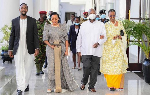 President Yoweri Museveni and First Lady Janet Museveni hosted  the Kyabazinga and Jovia Mutesi