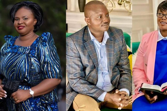 Teddy Naluswa, Pastor Aloysius Bugingo and Susan Makula