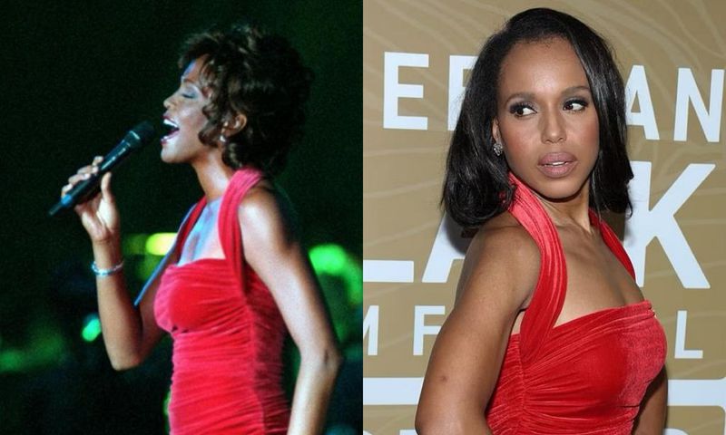 Kerry and Whitney in the same gown [Gettyimages]