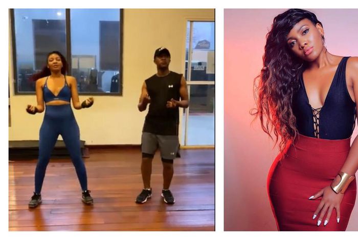 Frank Gashumba joined Pia Pounds for a dance session