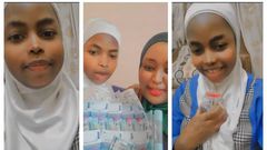 Pretty Nicole with her guardian Hajjat Kulthum Nabunya on Saturday