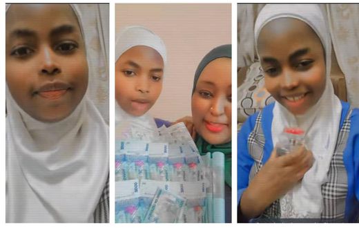 Pretty Nicole with her guardian Hajjat Kulthum Nabunya on Saturday