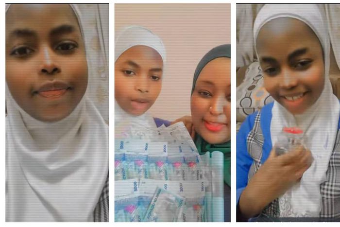 Pretty Nicole with her guardian Hajjat Kulthum Nabunya on Saturday