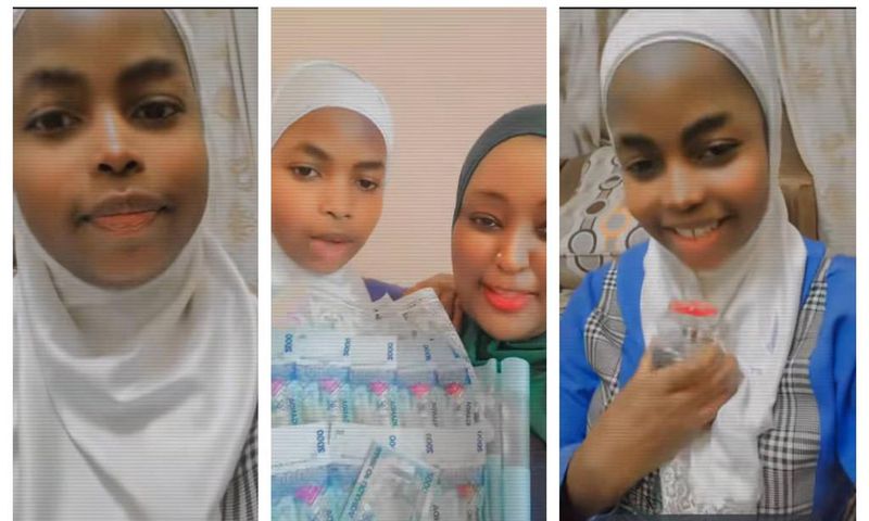 Pretty Nicole with her guardian Hajjat Kulthum Nabunya on Saturday