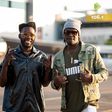 Namesless welcomed by Next Radio's Jowkiz Klean at Entebbe Airport on Monday, June 24