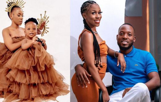 Vinka with daughter and baby daddy