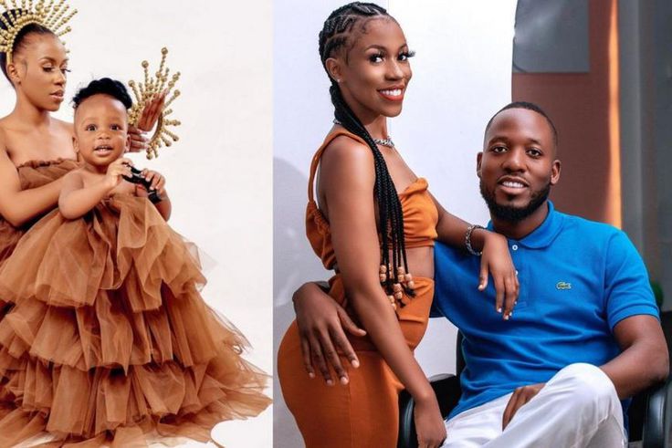 Vinka with daughter and baby daddy