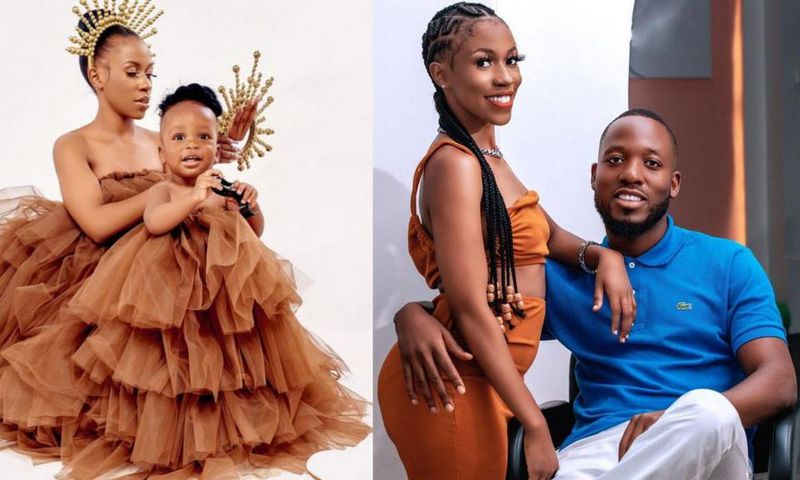 Vinka with daughter and baby daddy