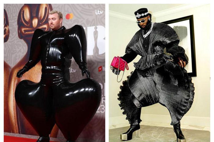 Sam Smith and Swanky Jerry in bogus trousers [Instagram]