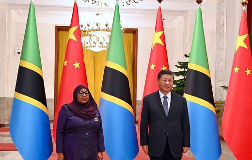 President of Tanzania Samia Suluhu Hassan and President of China, President Xi Xinping