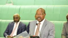 The Minister of State for Planning, Amos Lugoloobi, presents the loan request to Parliament
