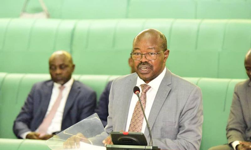 The Minister of State for Planning, Amos Lugoloobi, presents the loan request to Parliament
