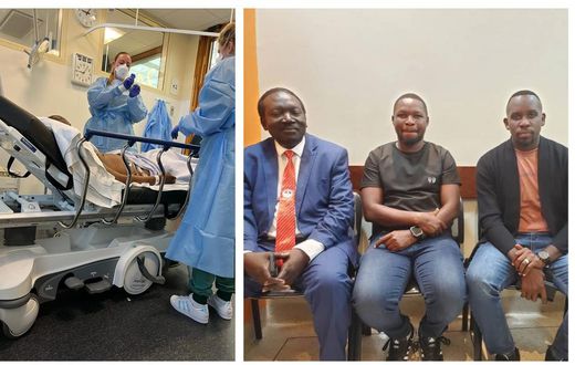 MPs Joel Ssenyonyi and Nambeshe went to check on Hon Ssegirinya in Nairobi