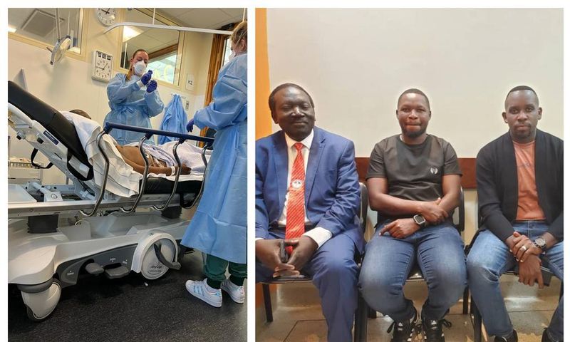 MPs Joel Ssenyonyi and Nambeshe went to check on Hon Ssegirinya in Nairobi