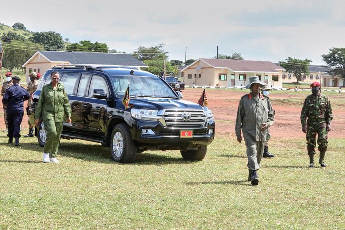 President Yoweri Museveni and First Lady Janet at the National Leadership Institute in Kyankwanzi