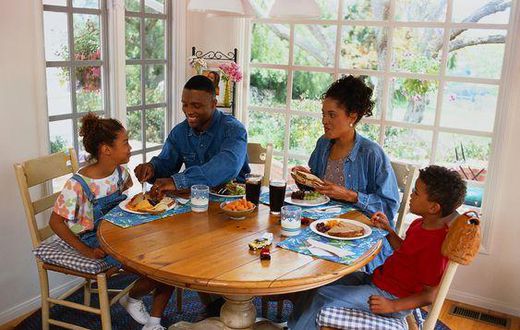 Family sharing a meal/Courtesy/Yahoo Life