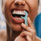 Flossing gets rid of food and plaque between your teeth