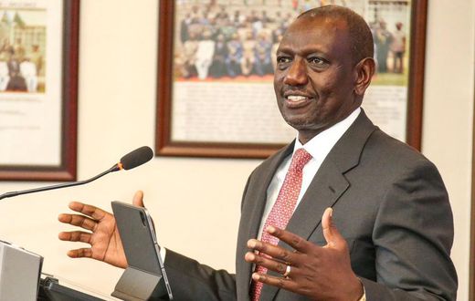 President William Ruto speaking at the National Defence College in Karen, Nairobi on May 25, 2023