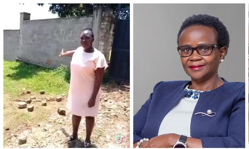Irene Nalwoga (L) accused the NWSC Deputy MD Sylvia Alinaitwe Tumuheirwe of stealing her land