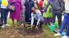 Minister Frank Tumwebaze planted a coffee tree at the celebrations to mark World Food Day in Mukono