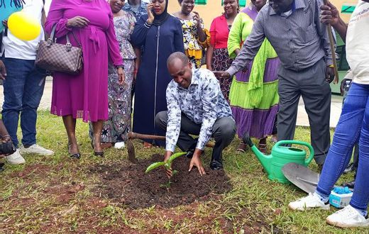 Minister Frank Tumwebaze planted a coffee tree at the celebrations to mark World Food Day in Mukono