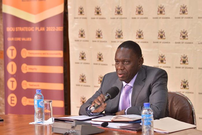The Deputy Governor of the Bank of Uganda Dr. Michael Atingi-Ego announced the revocation of Mercantile Credit Bank Limited's licence