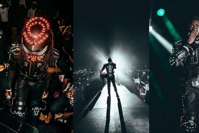 The tragic end of Pallaso's 'Predator' Love Fest costume/Instagram