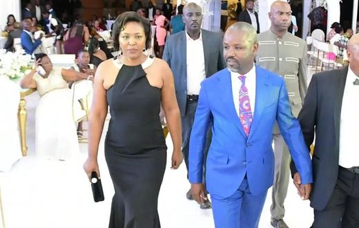 Thomas Tayebwa and his wife Grace Rukundo at the recent wedding of Hon Mukasa Mbidde