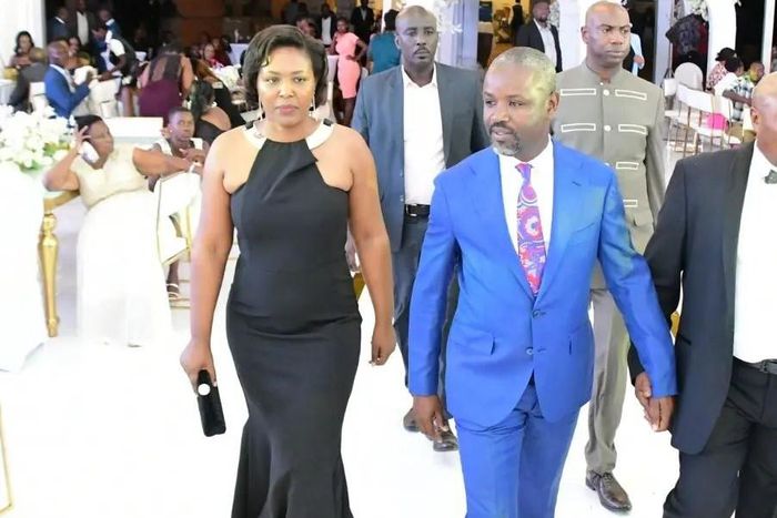 Thomas Tayebwa and his wife Grace Rukundo at the recent wedding of Hon Mukasa Mbidde