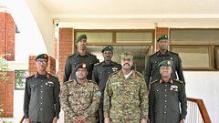 The Chief of Defence Forces, General Muhoozi Kainerugaba, on Wednesday afternoon, April 17 held a meeting with a delegation from the Rwanda Defence Force (RDF) at Mbuya UPDF Barracks.