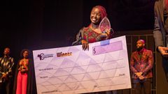 Rachael Nduhukire upon winning the Africa Monolohue Challenge