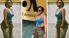 Irene Ntale broke the rules of TV appearance for this vacation outfit/Instagram