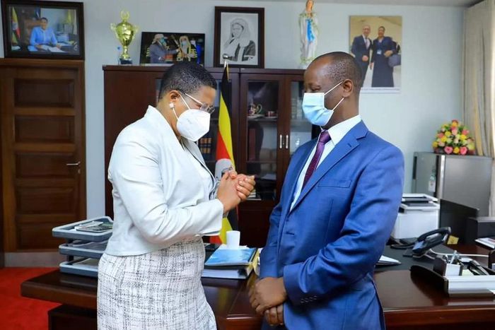 Speaker Anitah Among and Hon Semujju Nganda