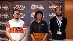 Showrunners: Aly Alibhai from Talent Africa, Claire Mugabi of UTB and Festival organizer Derek Debru at the launch