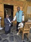 Amb. Joseph Ndawula greets Kabaka Mutebi